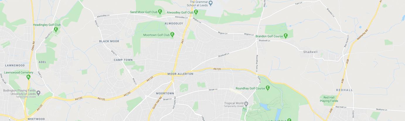 Map of Alwoodley and Moortown